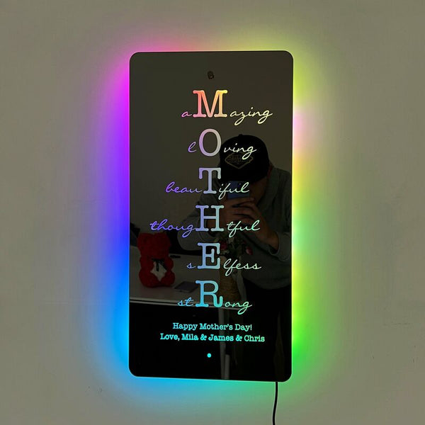 Personalized Mother Mirror Lamp