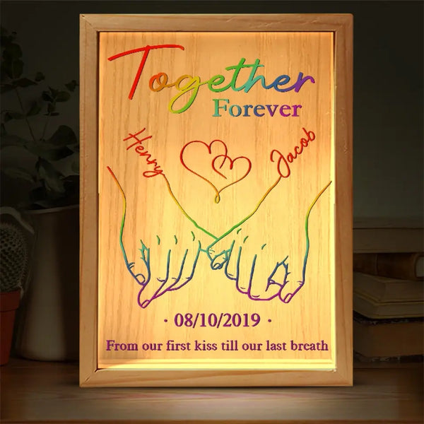 Love Is Not About Possession, Love Is About Appreciation - Couple Personalized Custom Frame Light Box - Gift For Husband Wife, Anniversary