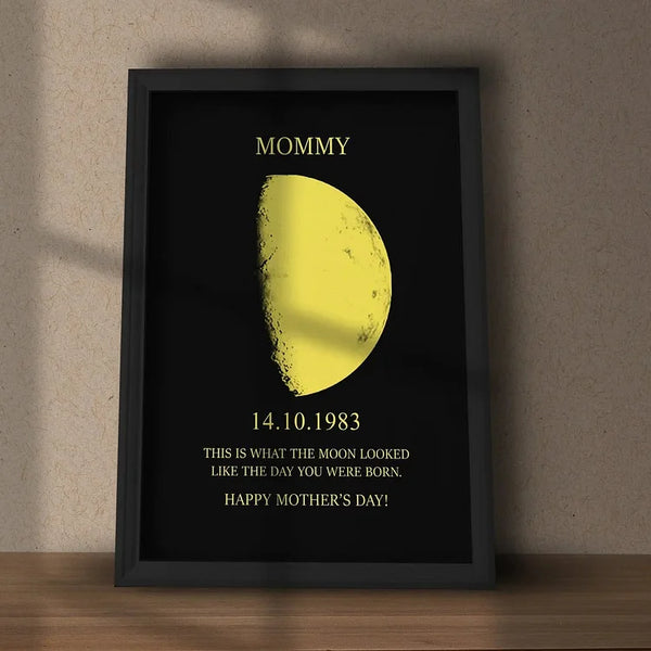 REAL MOON PHASE - Christmas/Mother's Day Gift for Mom