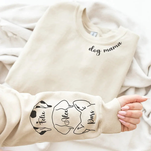 “Dog Mama” – Pet Ears Printed Sweatshirt For Dog Mothers
