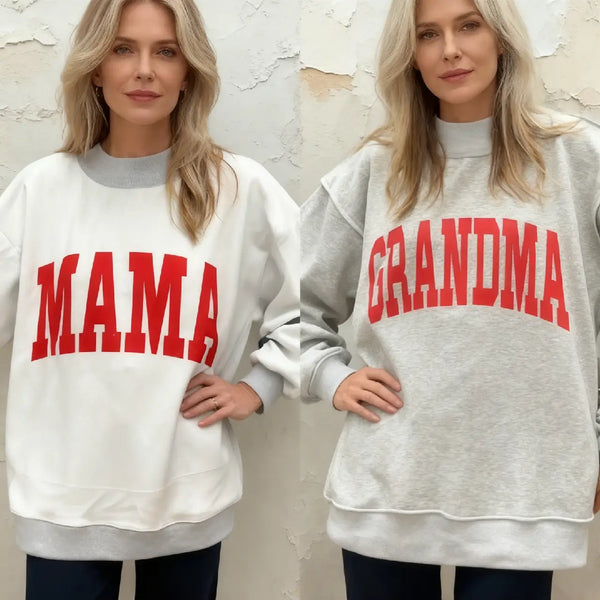 Custom MAMA/GRANDMA Reversible Mockneck
