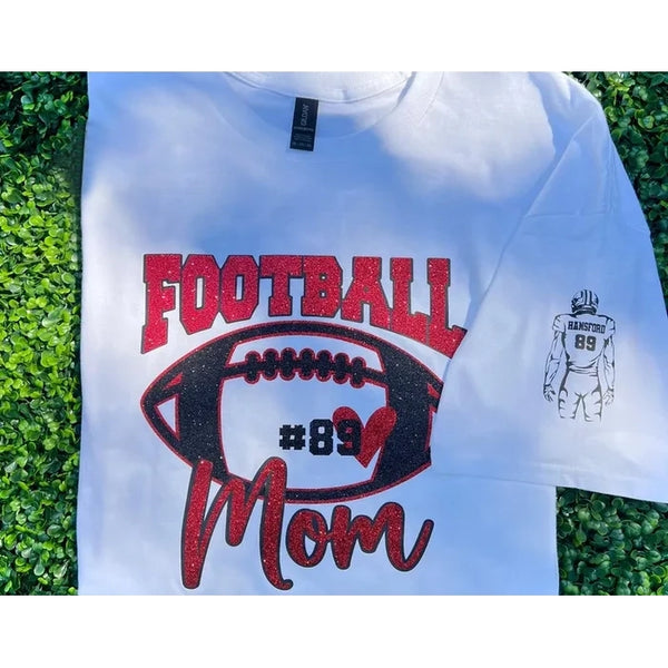 🏈 Shine on Game Day - Football Mom Sweatshirt | School Spirit Tee | Glitter Vinyl Sweatshirt