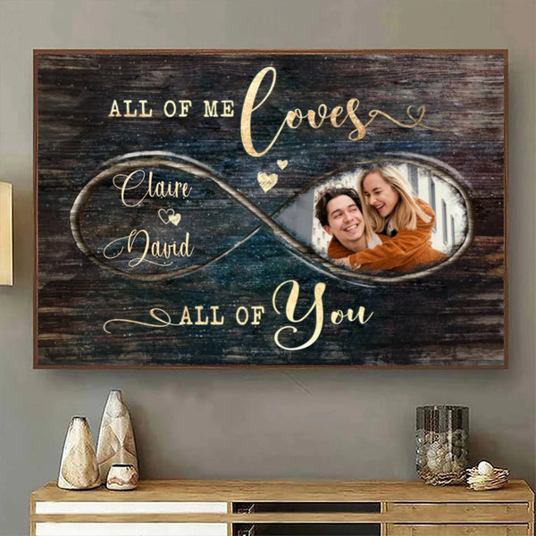 [Online Preview]Personalized Valentines Day Photo Gift, God Knew My Heart Needed You Custom Canvas Print