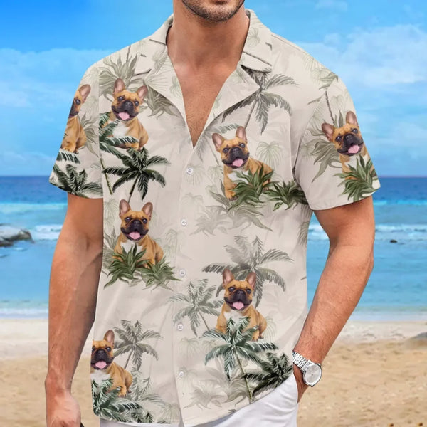 Custom Photo Dog Vibes And Beach Tides - Dog & Cat Personalized Custom Unisex Tropical Hawaiian Aloha Shirt - Gift For Pet Owners, Pet Lovers