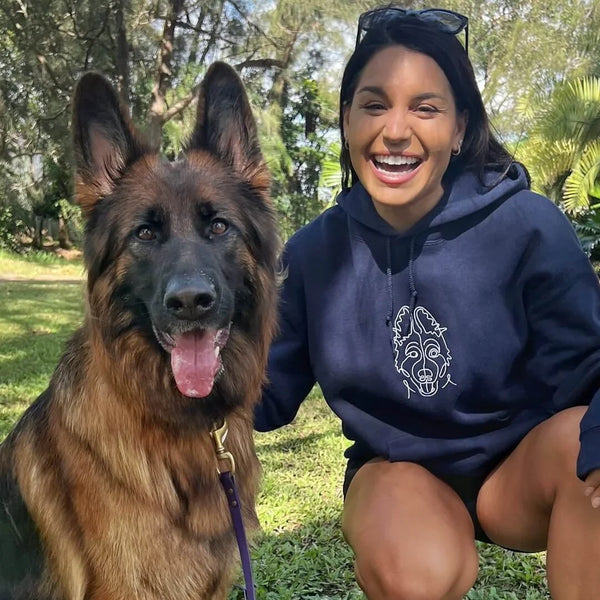Custom Pet Outline Portrait Embroidered Sweatshirt/Hoodie
