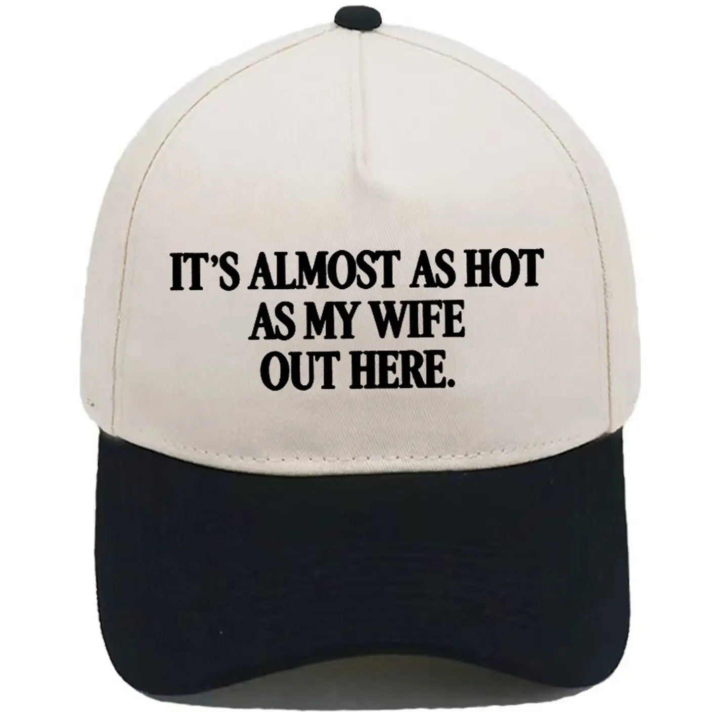 Funny Embroidered Baseball Cap – “Almost As Hot As My Husband” Retro Snapback Hat 商品缩略图