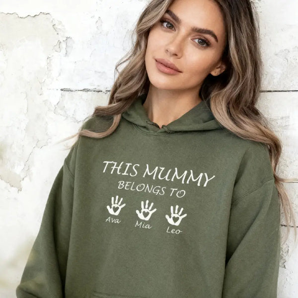 This Mommy/Mom Belongs To - Personalised Sweatshirt for Mom