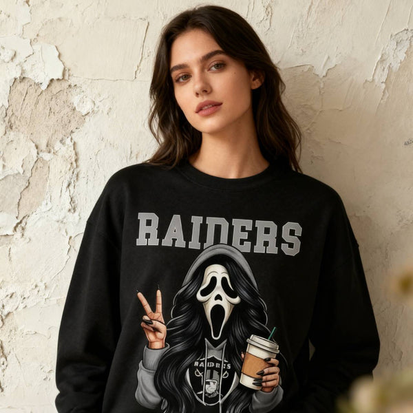 [PREMIUM] Custom Ghostface Football Sweatshirt｜Different Skin Tones｜Halloween Gift