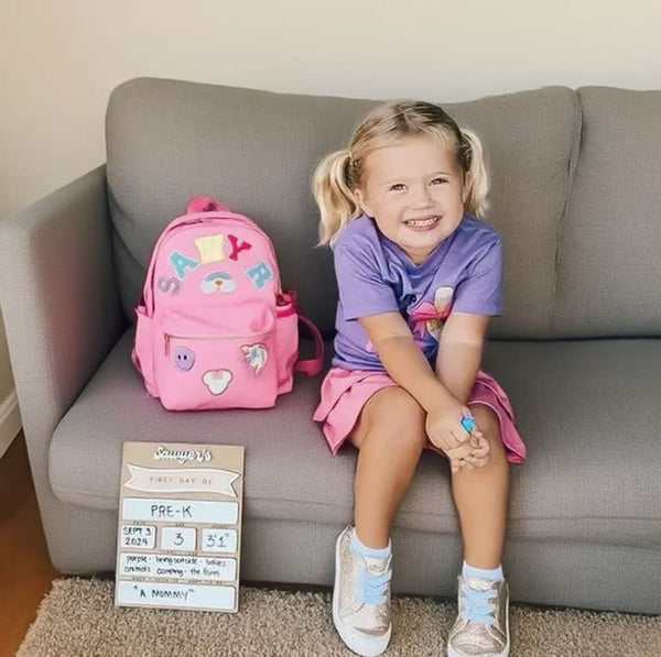Personalized Back To School Backpack Kids Custom Backpack With Name Patch Nylon School Backpack