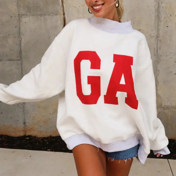 Personalized Team Flip-Up Collar Reversible Sweatshirt