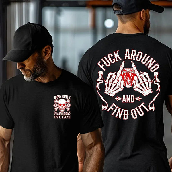Custom Est.1972 Fk Around And Find Out 2 Side Shirt Vintage Inspired Gen X Shirt