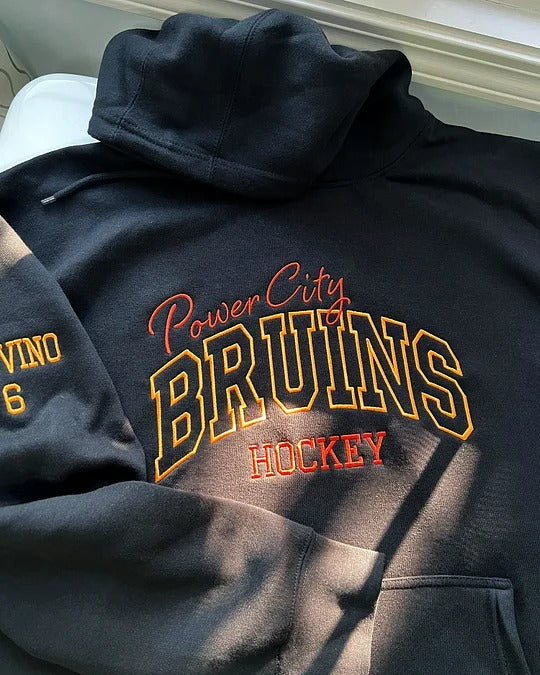 Custom Team Embroidered Sweatshirt With Name And Number On The Sleeve