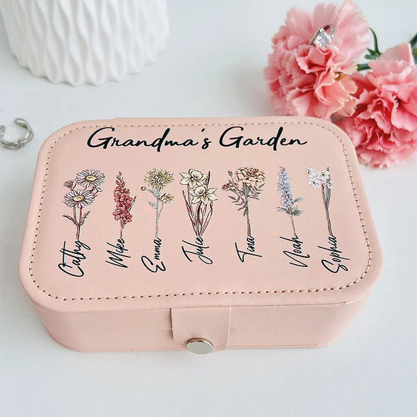 ⭐️Custom Grandma's Garden Birth Flower Jewelry Box