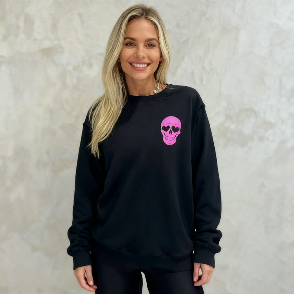 💀Embossed Puff Halloween Skull Sweatshirt
