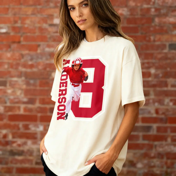 Custom Photo Sport T-Shirt/Personalize Family Cheer Tee