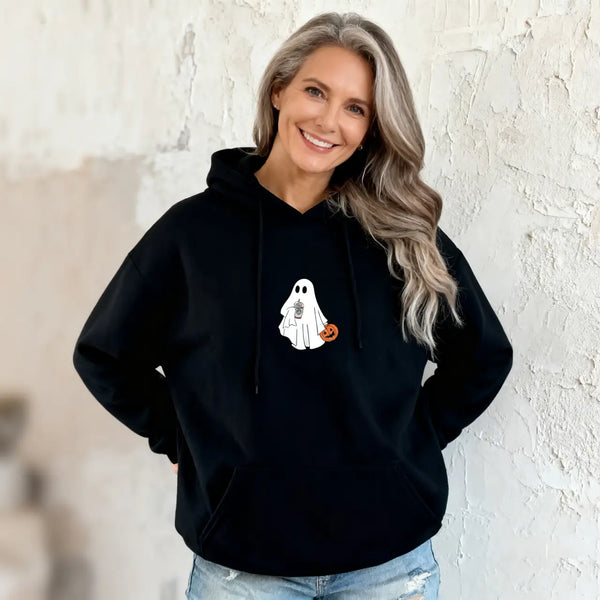 Custom Ghost Drinking Embroidered Sweatshirt