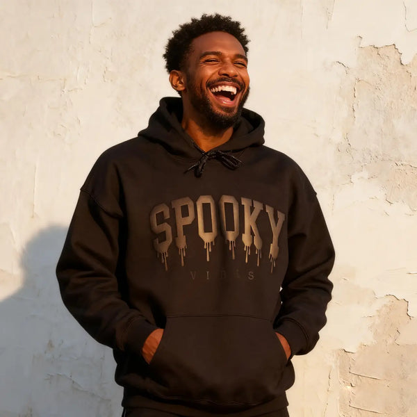 "Spooky Vibes" Sweatshirt With Puff Vinyl Print