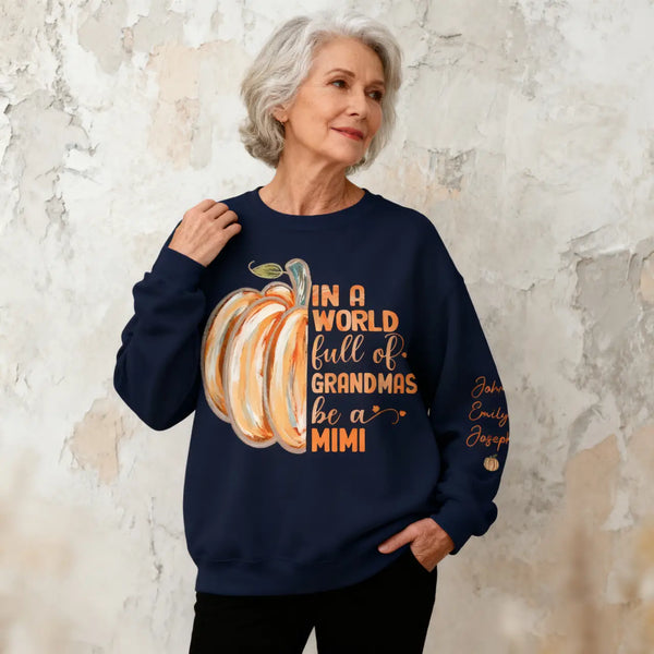 Just Like Pumpkins, Grandmas Light Up Our Lives - Family Custom Halloween Sweatshirt