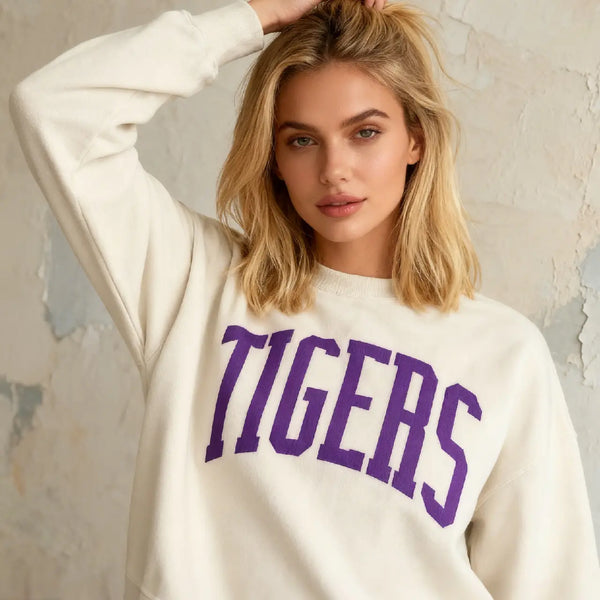 Custom School Mascot Sweatshirt, School Spirit Crewneck, Varsity Letter Sweatshirt