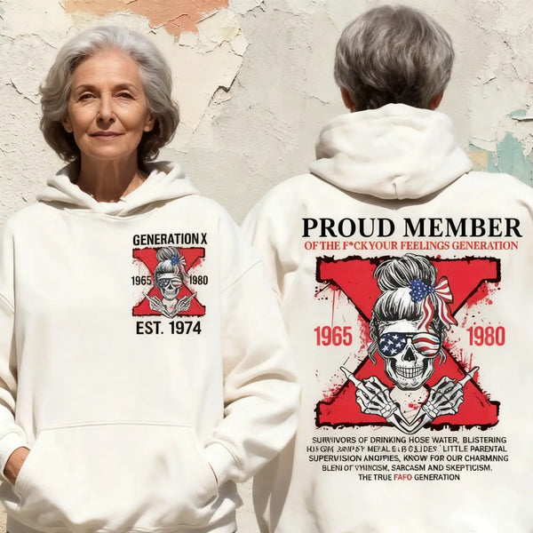 Custom Gen X Year Of Birth New Version Sweatshirt