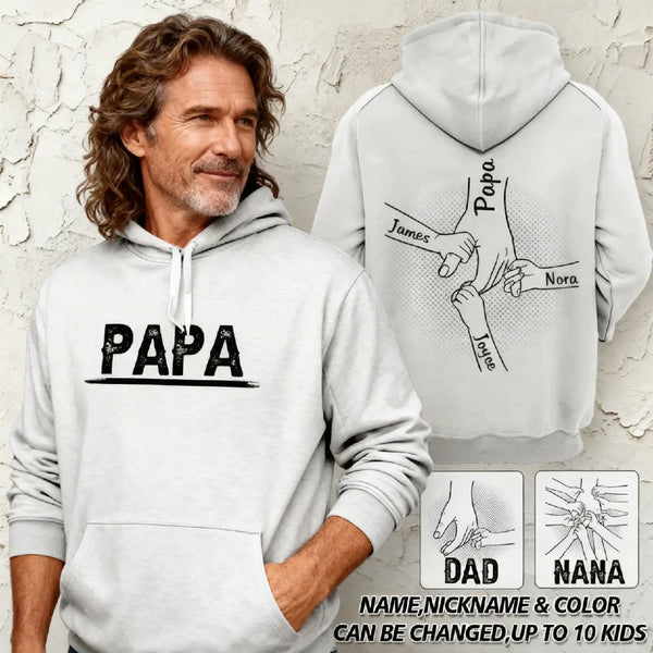 Hand in Hand I Will Always Protect You Family Personalized Hoodie