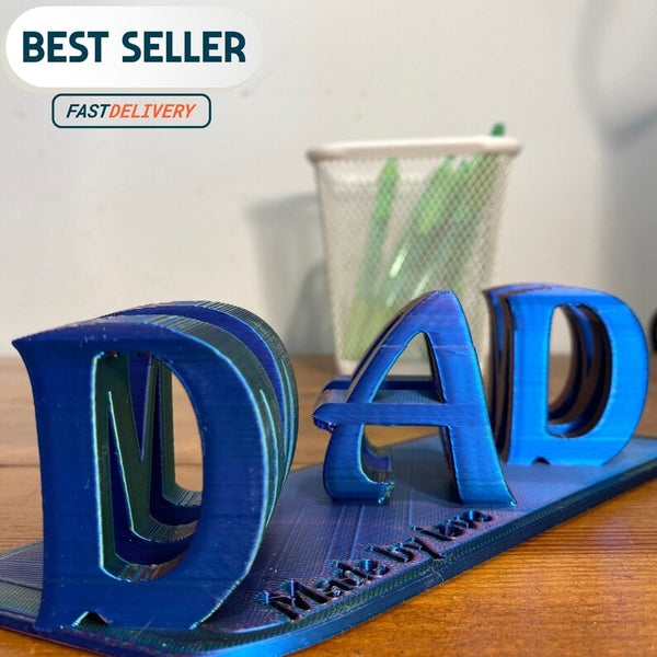 Flip Text Names-Custom 3D Personalized Name, Best Gift for Dad, Christmas Gifts