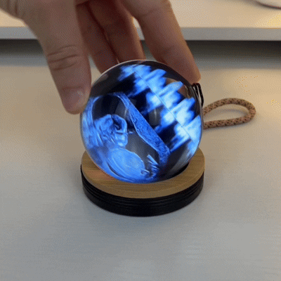Memory Capsul, Custom Video 3D Crystal Sphere, Gift for Couple & Pet Lover