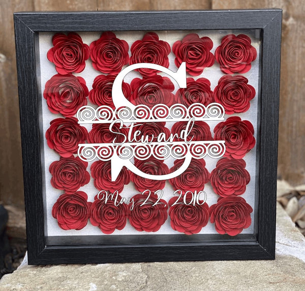 Roses Shadow Box, Personalized Gifts For Valentine's Day Gift